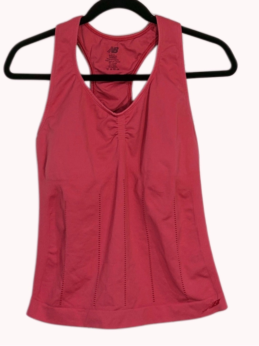New Balance Rose Pink Racerback Tank Sports Bra LG